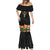 Personalized Hibiscus Mix Dashiki African Pattern Mermaid Dress Adinkra Symbol - Wonder Print Shop
