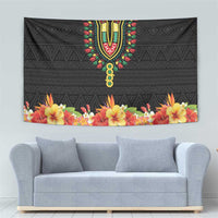 Hibiscus Mix Dashiki African Pattern Tapestry Adinkra Symbol - Wonder Print Shop