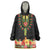 Personalized Hibiscus Mix Dashiki African Pattern Wearable Blanket Hoodie Adinkra Symbol - Wonder Print Shop