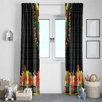 Hibiscus Mix Dashiki African Pattern Window Curtain Adinkra Symbol - Wonder Print Shop