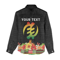 Personalized Hibiscus Mix Dashiki African Pattern Women Casual Shirt Adinkra Symbol - Wonder Print Shop