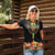 Personalized Hibiscus Mix Dashiki African Pattern Women Polo Shirt Adinkra Symbol - Wonder Print Shop