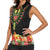 Personalized Hibiscus Mix Dashiki African Pattern Women Sleeveless Polo Shirt Adinkra Symbol - Wonder Print Shop