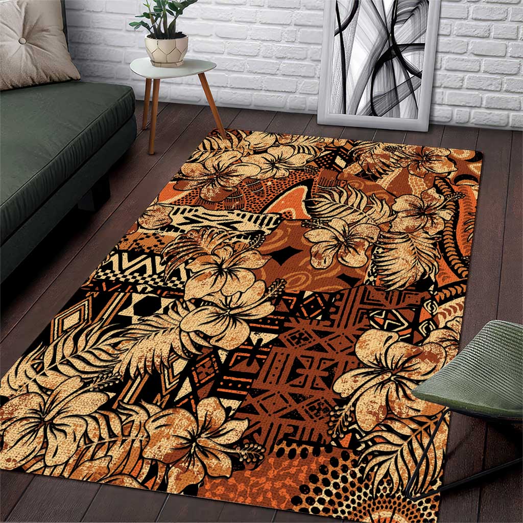 Hibiscus Mix African Pattern Area Rug - Wonder Print Shop