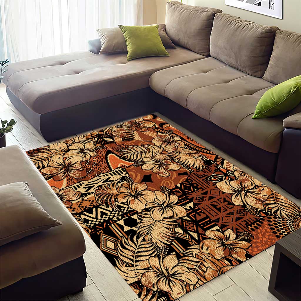 Hibiscus Mix African Pattern Area Rug - Wonder Print Shop