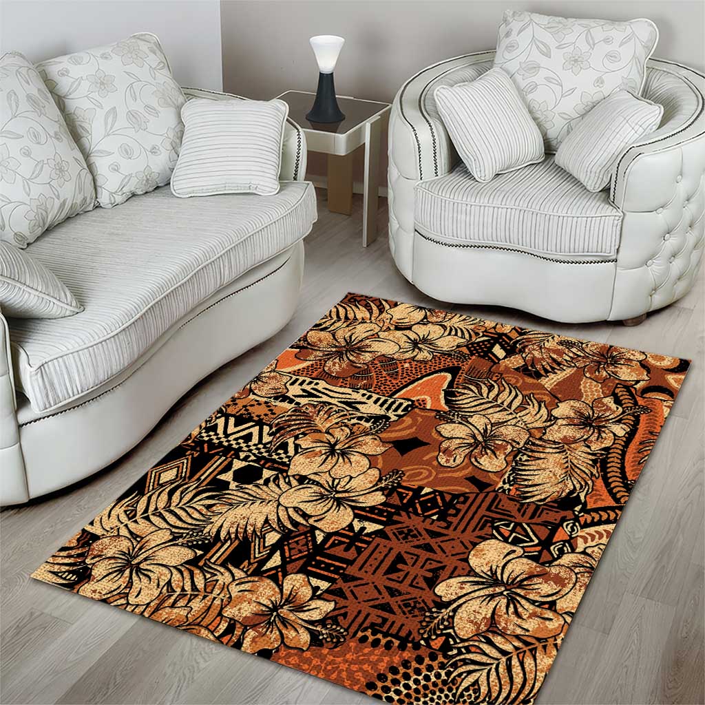 Hibiscus Mix African Pattern Area Rug - Wonder Print Shop