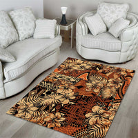 Hibiscus Mix African Pattern Area Rug - Wonder Print Shop