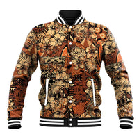 Hibiscus Mix African Pattern Baseball Jacket - Wonder Print Shop
