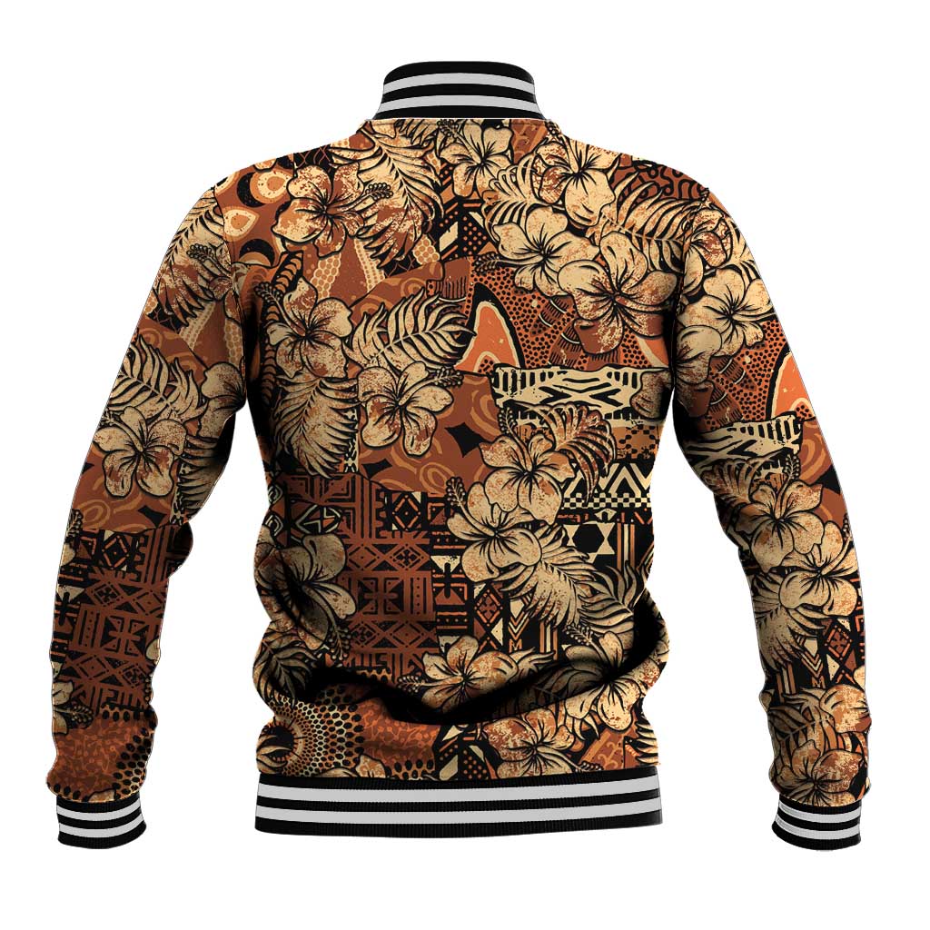 Hibiscus Mix African Pattern Baseball Jacket - Wonder Print Shop