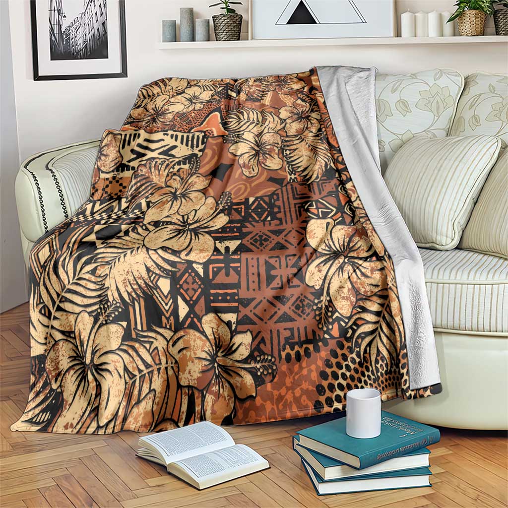 Hibiscus Mix African Pattern Blanket - Wonder Print Shop