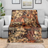 Hibiscus Mix African Pattern Blanket - Wonder Print Shop