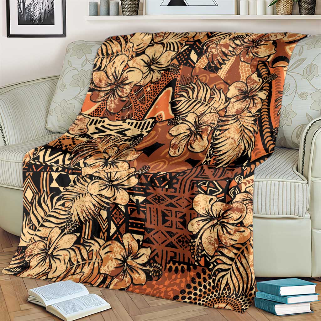 Hibiscus Mix African Pattern Blanket - Wonder Print Shop