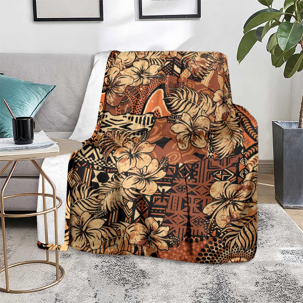 Hibiscus Mix African Pattern Blanket - Wonder Print Shop