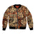 Hibiscus Mix African Pattern Bomber Jacket - Wonder Print Shop