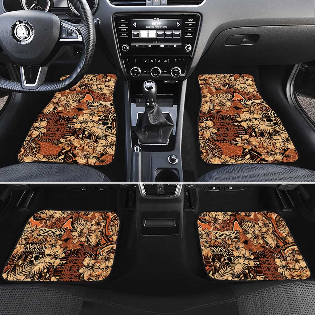 Hibiscus Mix African Pattern Car Mats - Wonder Print Shop