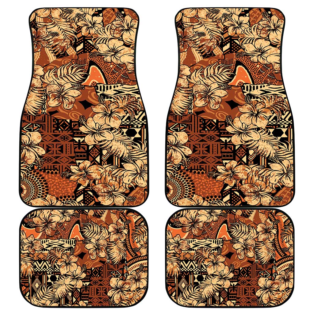 Hibiscus Mix African Pattern Car Mats - Wonder Print Shop