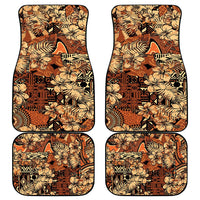 Hibiscus Mix African Pattern Car Mats - Wonder Print Shop