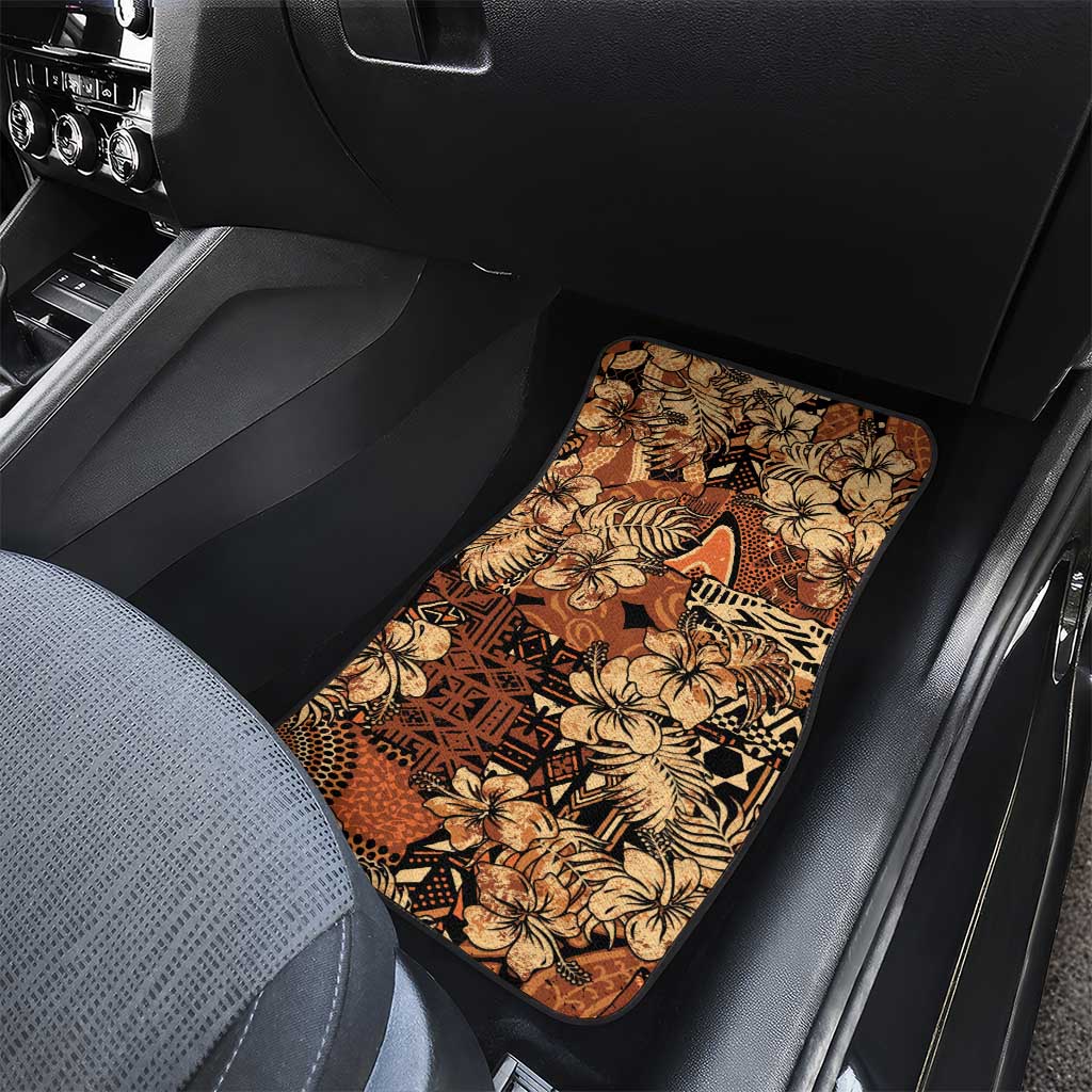 Hibiscus Mix African Pattern Car Mats - Wonder Print Shop
