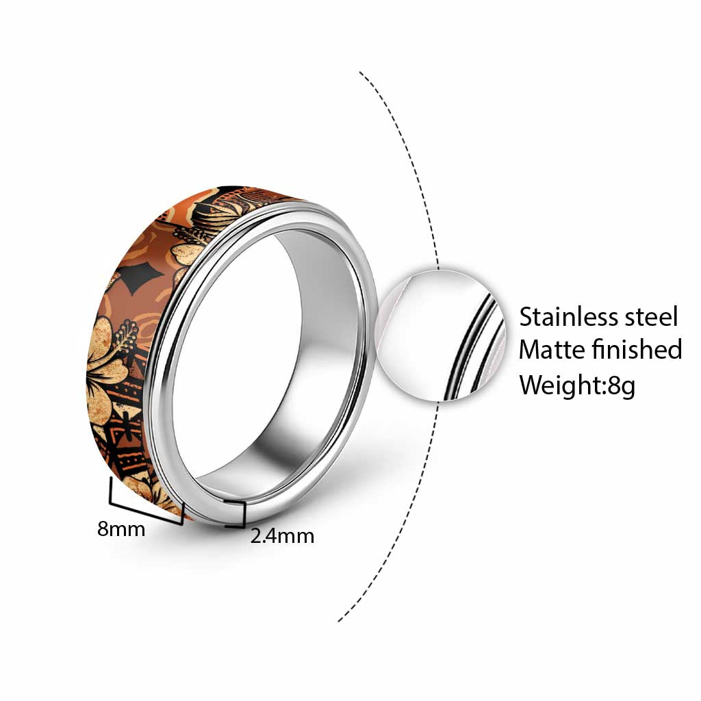 Hibiscus Mix African Pattern Classic Ring - Wonder Print Shop