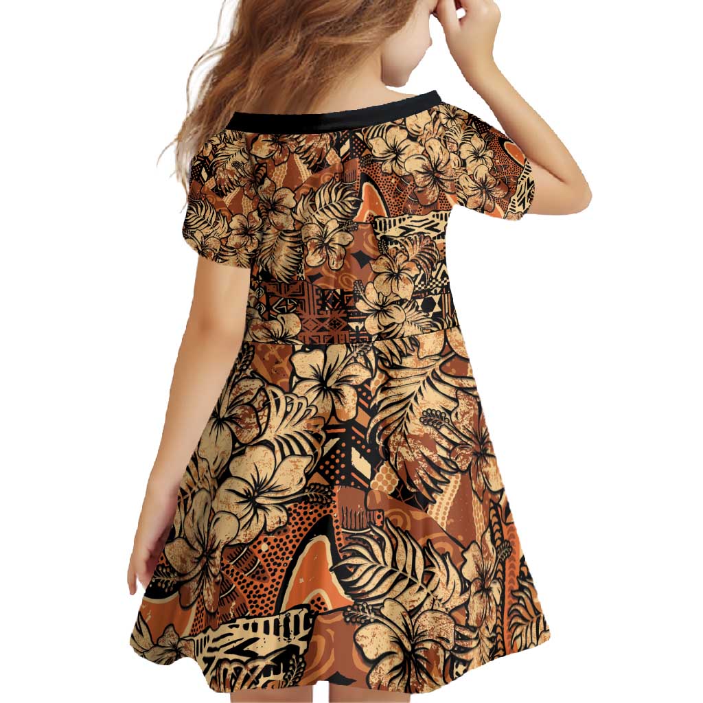 Hibiscus Mix African Pattern Family Matching Mermaid Dress and Hawaiian Shirt - Wonder Print Shop