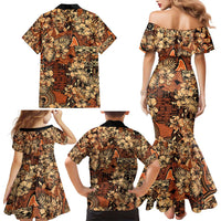 Hibiscus Mix African Pattern Family Matching Mermaid Dress and Hawaiian Shirt - Wonder Print Shop