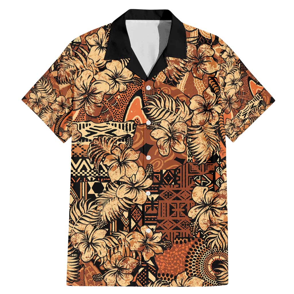 Hibiscus Mix African Pattern Family Matching Mermaid Dress and Hawaiian Shirt - Wonder Print Shop