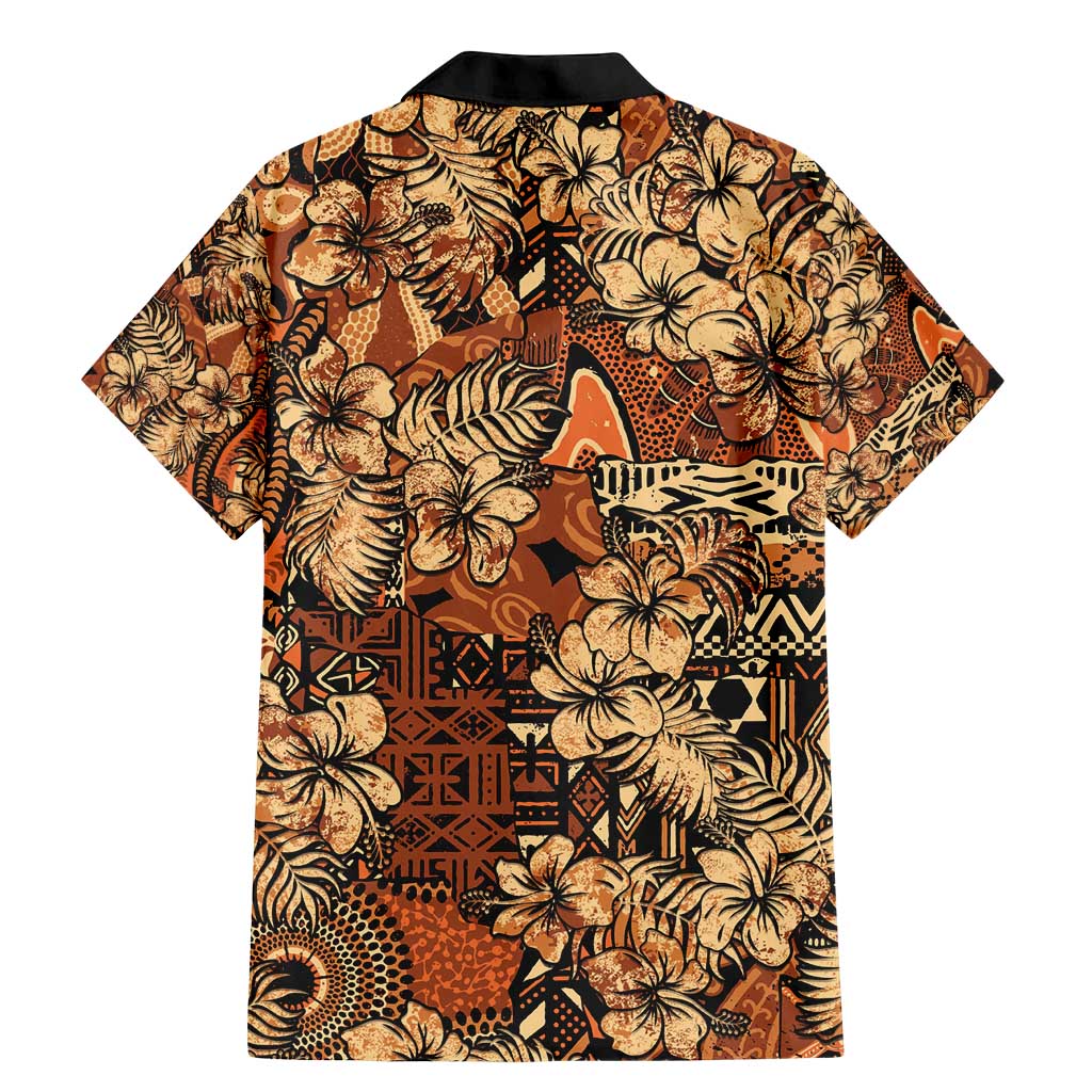 Hibiscus Mix African Pattern Family Matching Mermaid Dress and Hawaiian Shirt - Wonder Print Shop