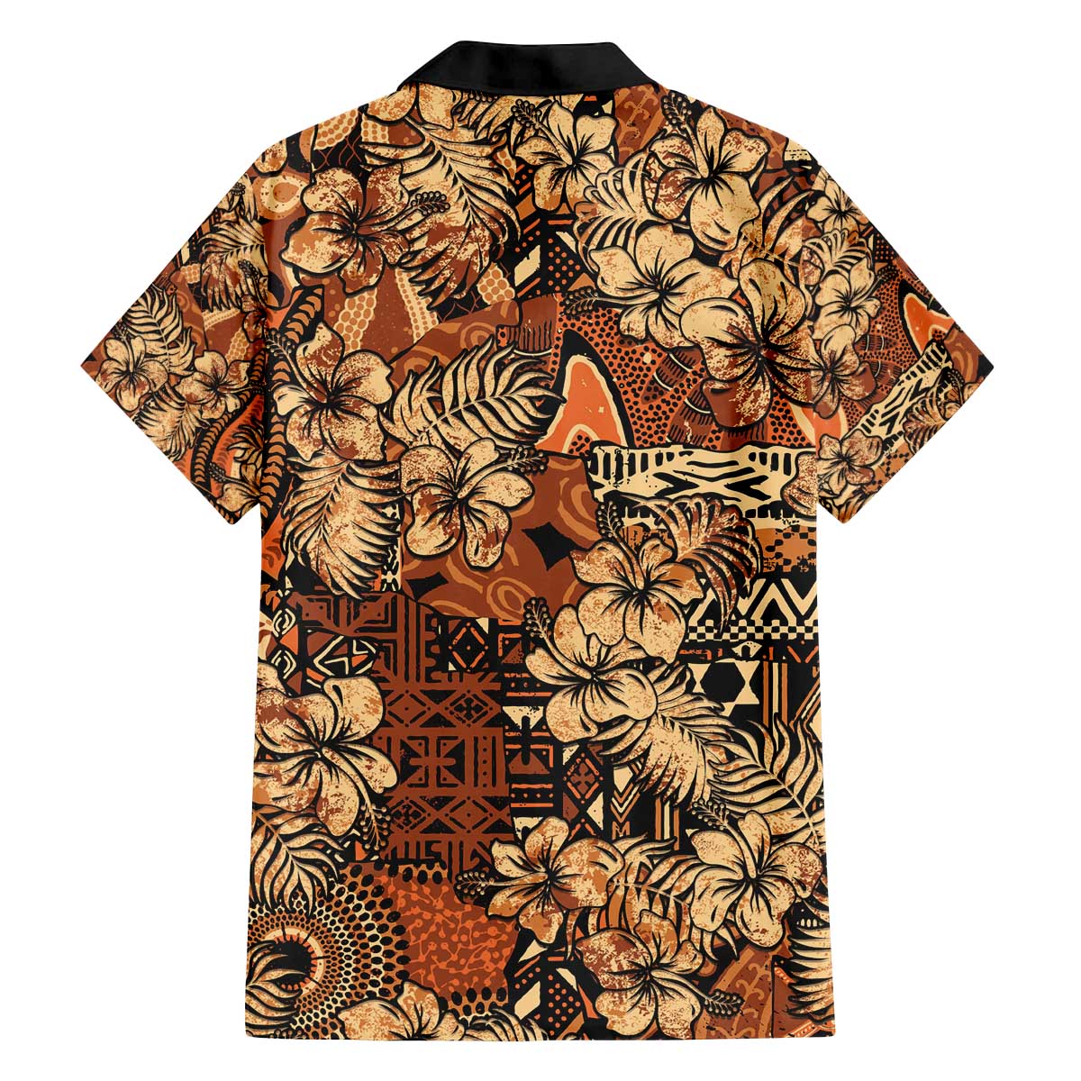Hibiscus Mix African Pattern Family Matching Off The Shoulder Long Sleeve Dress and Hawaiian Shirt - Wonder Print Shop