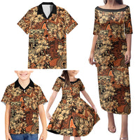 Hibiscus Mix African Pattern Family Matching Puletasi and Hawaiian Shirt - Wonder Print Shop