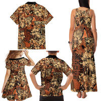 Hibiscus Mix African Pattern Family Matching Tank Maxi Dress and Hawaiian Shirt - Wonder Print Shop