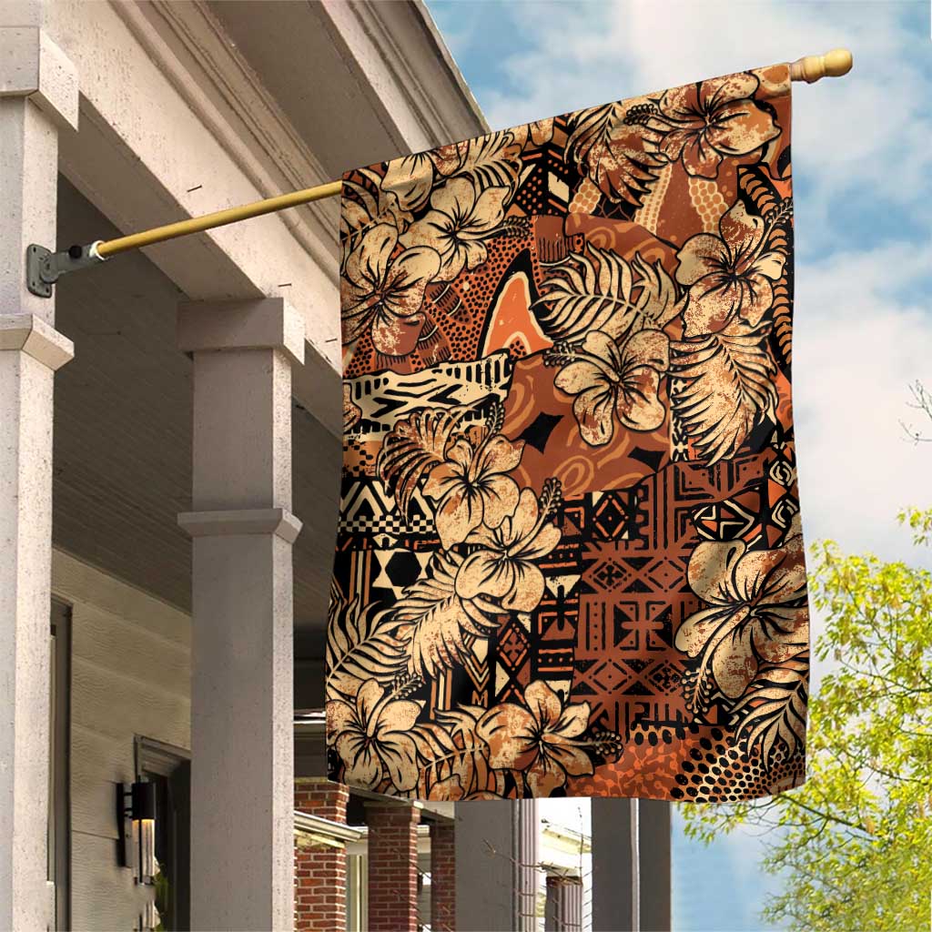 Hibiscus Mix African Pattern Garden Flag - Wonder Print Shop