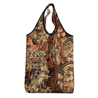 Hibiscus Mix African Pattern Grocery Bag - Wonder Print Shop