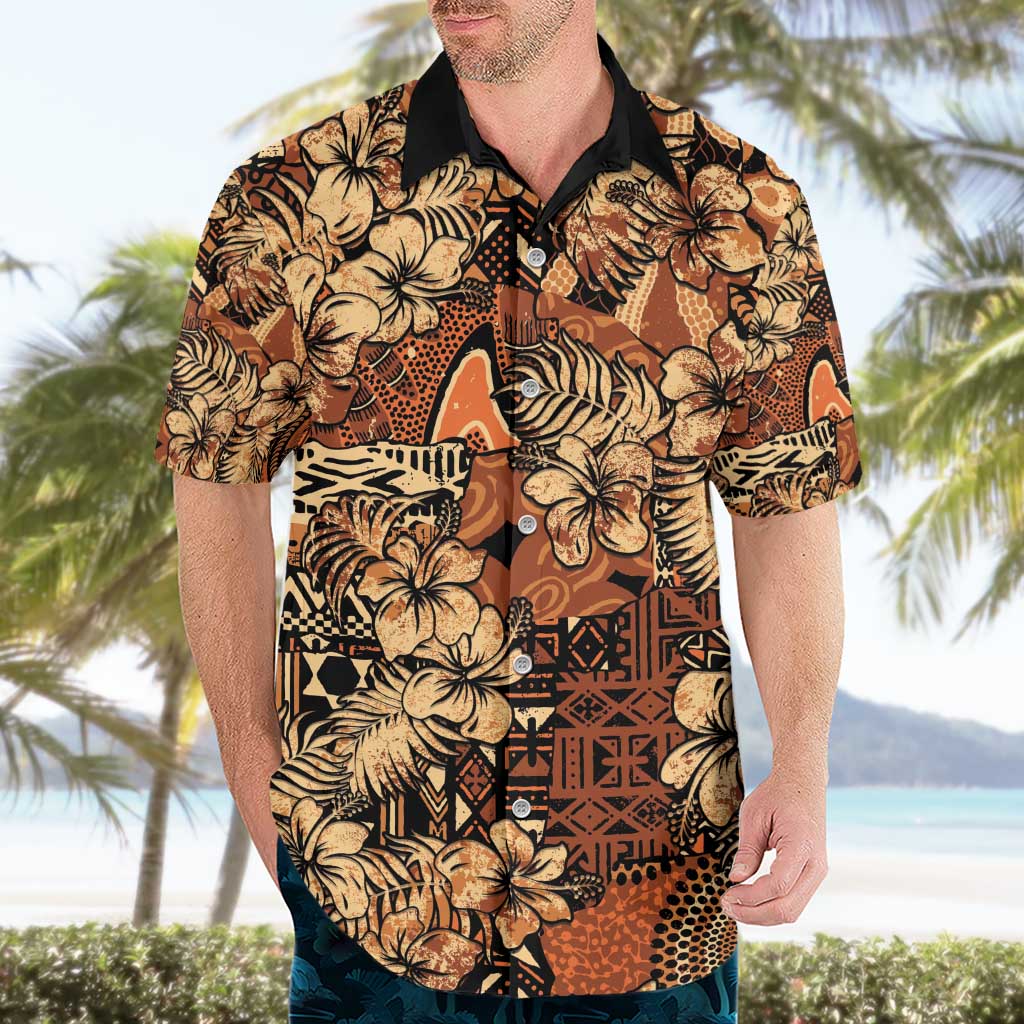 Hibiscus Mix African Pattern Hawaiian Shirt - Wonder Print Shop