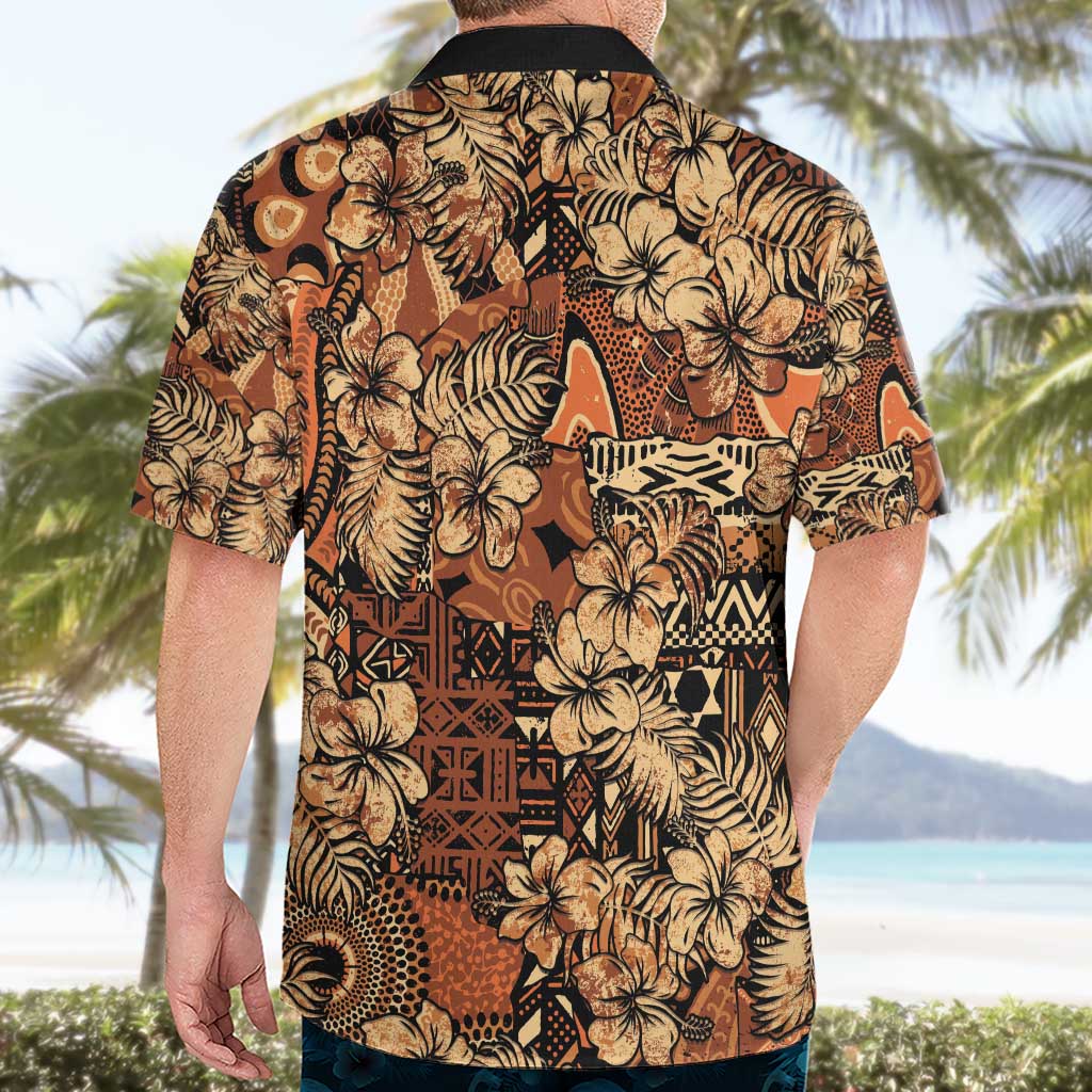 Hibiscus Mix African Pattern Hawaiian Shirt - Wonder Print Shop