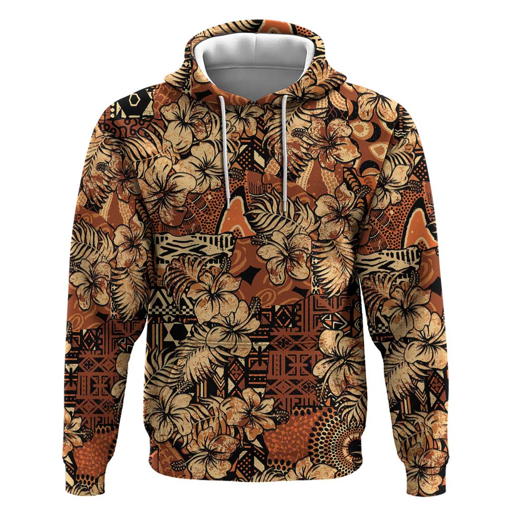 Hibiscus Mix African Pattern Hoodie - Wonder Print Shop