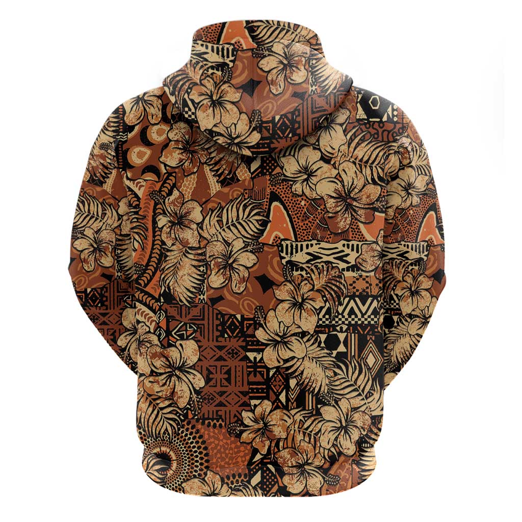 Hibiscus Mix African Pattern Hoodie - Wonder Print Shop