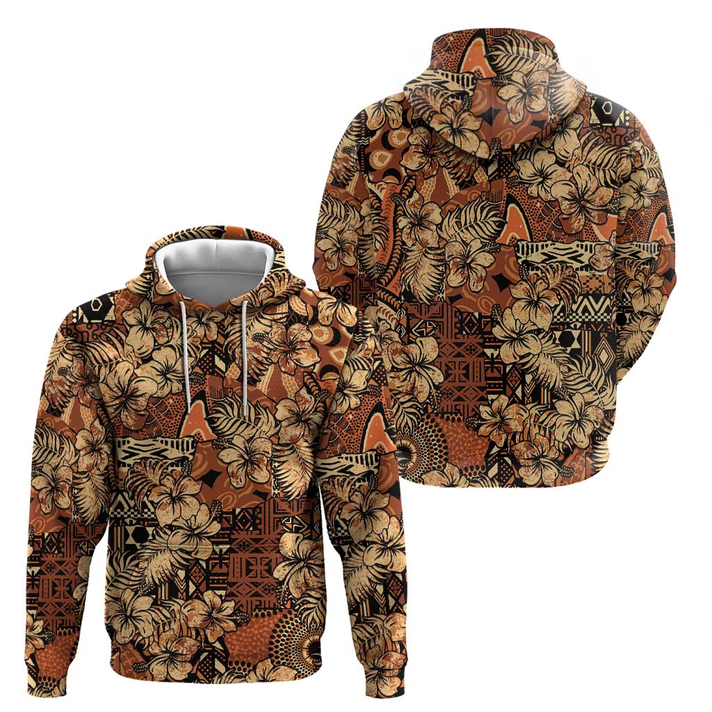 Hibiscus Mix African Pattern Hoodie - Wonder Print Shop