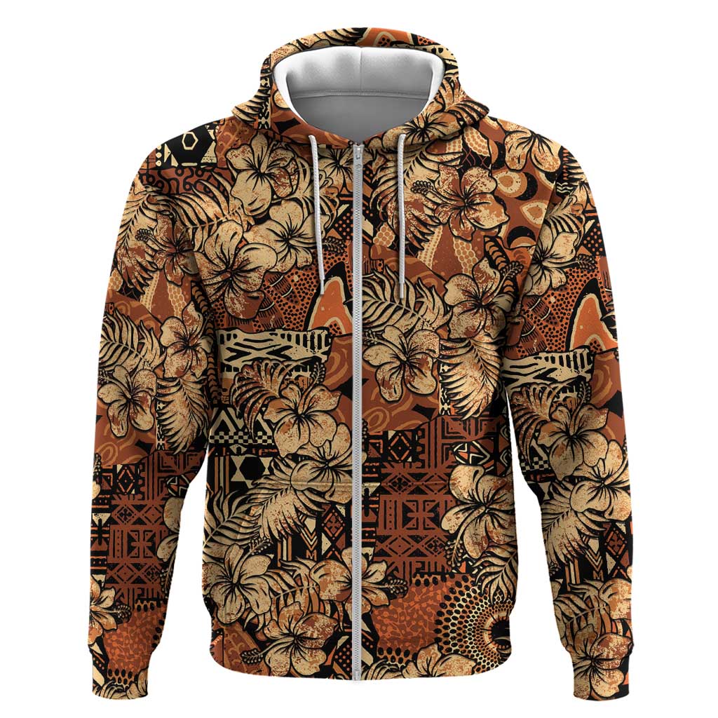 Hibiscus Mix African Pattern Hoodie - Wonder Print Shop