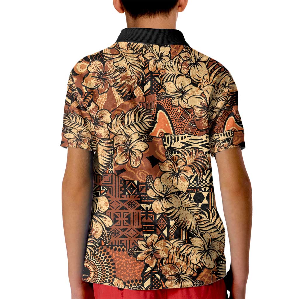 Hibiscus Mix African Pattern Kid Polo Shirt - Wonder Print Shop