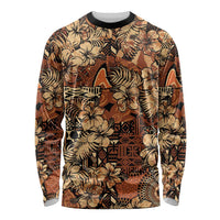 Hibiscus Mix African Pattern Long Sleeve Shirt - Wonder Print Shop