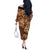 Hibiscus Mix African Pattern Off The Shoulder Long Sleeve Dress - Wonder Print Shop