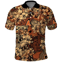 Hibiscus Mix African Pattern Polo Shirt - Wonder Print Shop
