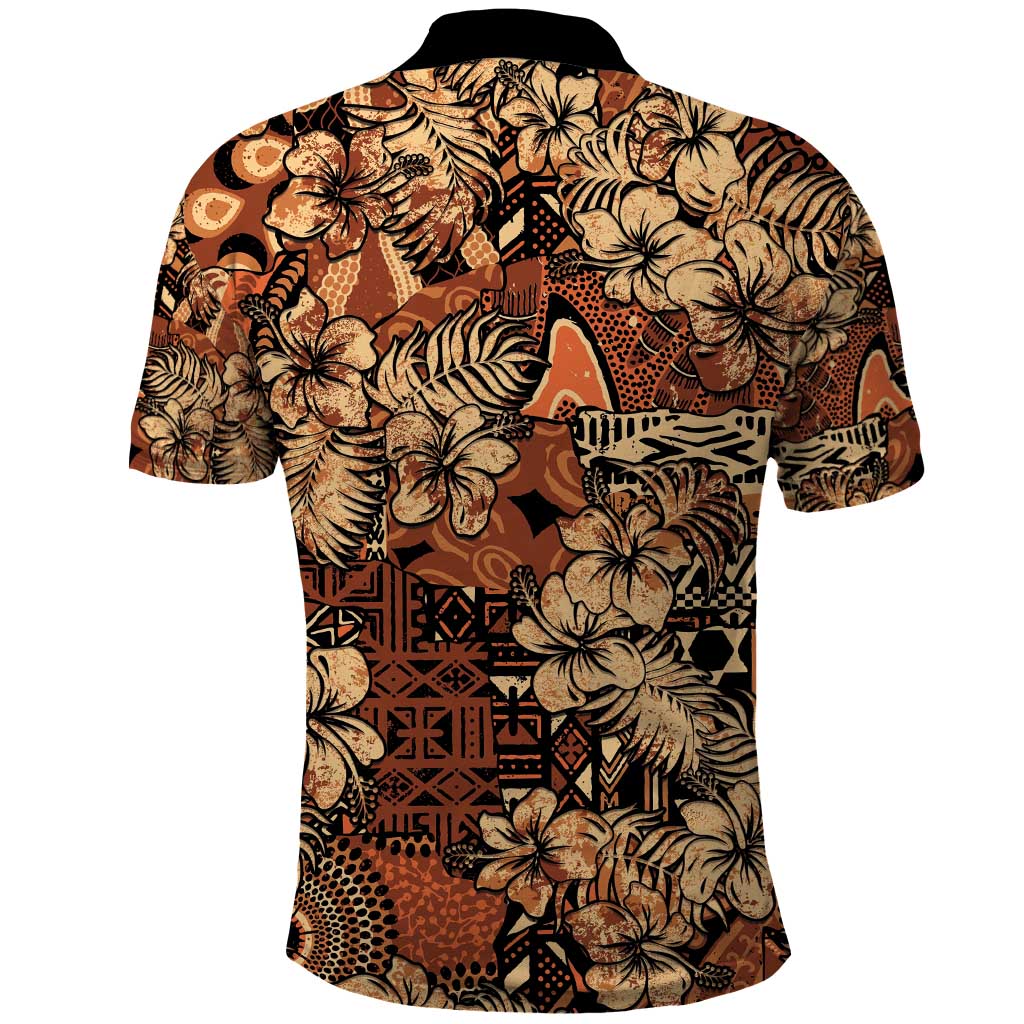 Hibiscus Mix African Pattern Polo Shirt - Wonder Print Shop