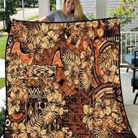 Hibiscus Mix African Pattern Quilt - Wonder Print Shop