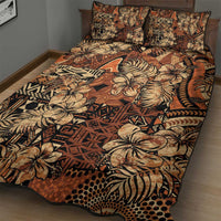 Hibiscus Mix African Pattern Quilt Bed Set - Wonder Print Shop