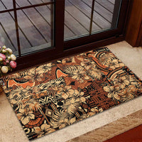 Hibiscus Mix African Pattern Rubber Doormat - Wonder Print Shop