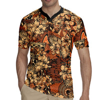 Hibiscus Mix African Pattern Rugby Jersey - Wonder Print Shop
