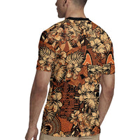 Hibiscus Mix African Pattern Rugby Jersey - Wonder Print Shop