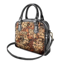 Hibiscus Mix African Pattern Shoulder Handbag - Wonder Print Shop