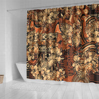 Hibiscus Mix African Pattern Shower Curtain - Wonder Print Shop